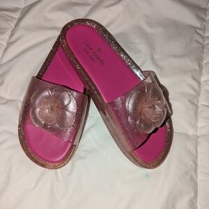 Kate Spade Pink Glitter Slides